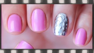 Дизайн ногтей гель лаком. Металлический 3д маникюр | 3D Nail Art Metal Gel