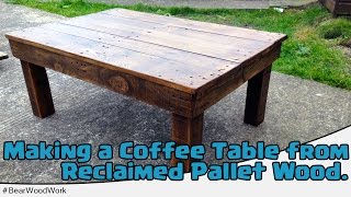 Coffee Table from Reclaimed Pallet Wood