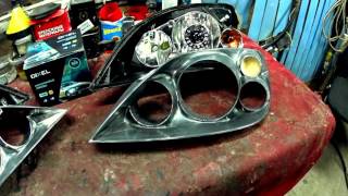 Nissan Primera P12 2003 g.Установка линз,окраска масок в чёрный мат!!!регулировка на стенде!