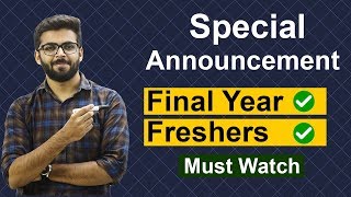 Special Announcement | Final Year | Freshers | Must Watch | Talk with Abdul
