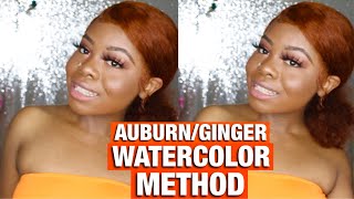 How To Dye Hair Ginger/Auburn Watercolor Method With Cajun Spice/Cinnamon Adore Dye| Elva Hair 2020
