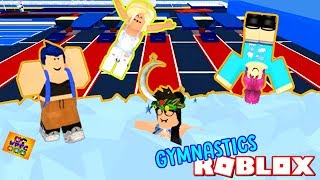 ROBLOX GRAVITY GYMNASTICS ROLEPLAY! FAMILY GAMING TEAM IN TRAINING! FUNNY COMPETITION TRYOUTS!
