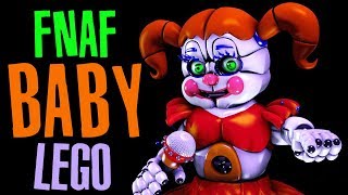 Бейби Аниматроник ФНАФ Лего Аниматроник Бейби Лего Брик Хеадс Baby FNAF 5 ночей с Фредди