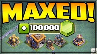 100,000 GEMS Builder Hall 9 Gem To MAX - BH9 Clash of Clans