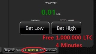 Free 1.000.000 LTC 4 Minutes "New Strategy 999Dice" | Новая Стратегия