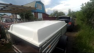 Установка крышки на прицеп МЗСА