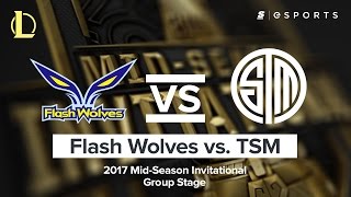 HIGHLIGHTS: Flash Wolves vs. Team SoloMid (2017 MSI Group Stage)