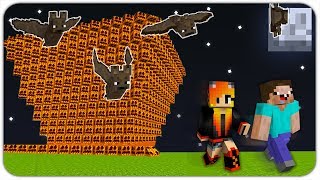НУБ И ДЕВУШКА ПРОТИВ ЦУНАМИ ИЗ ТЫКВ! ХЭЛЛОУИН В МАЙНКРАФТ! КАК ВЫЖИТЬ В MINECRAFT? МУЛЬТИК