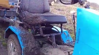 Едем домой. Мини трактор переломка 4х4