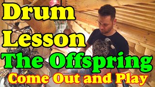 Урок на барабанах The Offspring  Come Out And Play (Punk rock) Живой звук Урок На Ударной Установке