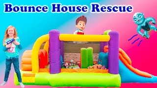 Rescuing Paw Patrol and Lion Guard in the Bounce House