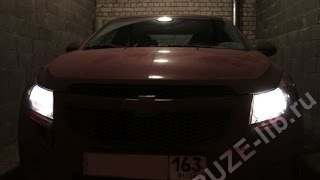 замена лампы ближнего и дальнего света на шевроле круз