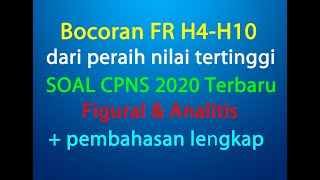 Bocoran Soal CPNS 2020 Figural dan Penalaran Analitis | FR H4 10 Pembahasan