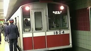 【旧電子警笛】大阪市営地下鉄御堂筋線10系未更新車なかもず行き　本町駅発車