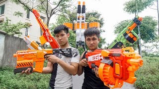 Battle Nerf War: Specialist Hunters Nerf Guns Zombies Team Battle Transformer Lamborghini