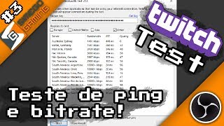 Tutorial OBS Studio Livestream #3 - Twitch Tester, teste de ping e bitrate!