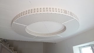 потолок из гипсокартона #7 Идеальное кольцо (круг) из гипсокартона. Drywall ceiling.