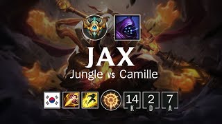 Jax Jungle vs Camille - KR Challenger Patch 8.4
