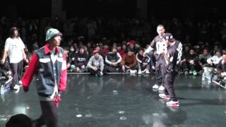 oSaam&BUUBEE vs akihic☆彡 &Wapper FINAL HIPHOP JUSTE DEBOUT JAPAN 2014