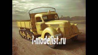 Вторая часть сборки модели грузовика "V3000 M (Sd.Kfz.3B) Maultier" фирмы ICM в масштабе 1/35.