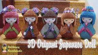 3D ORIGAMI JAPANESE DOLL | PAPER DOLL HANDMADE DECORATION