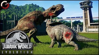 DINOSAURS FIGHTING BATTLE ARENA! Most Epic DINO Fight Scenes | Jurassic World Evolution Gameplay