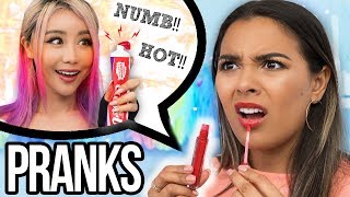 DIY MAKEUP PRANKS ft. Wengie! Learn How To Make Edible DIY Pranks w Food & Candy!
