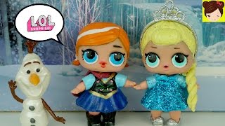 Muñecas L.O.L Sorpresa Pintadas como Bebe Elsa  y Anna de Frozen DIY   -  Juguetes de Titi