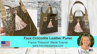 Faux Crocodile Leather Purse with All Dress Up Die