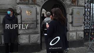 Germany: Russian Berliners queue outside embassy to vote in State Duma elections