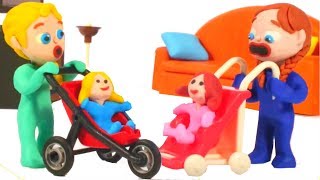 FROZEN ELSA & ANNA PLAY WITH DOLLS ❤ Superhero & Frozen Elsa Play Doh Cartoons For Kids
