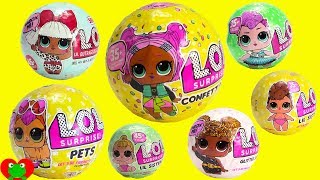 LOL Surprise Dolls Confetti Pop Series 3, Glitter, Pets, Lil Sisters, Series 1, 2, 3