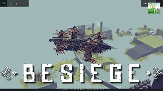 Гигантский квадрокоптер с бомбовым отсеком Besiege v0.09