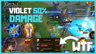 50% DAMAGE VIOLET *INSANE* HARD CARRY! | ARENA OF VALOR - Liên Quân