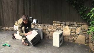 How to Build a Water Fountain With Cinder Blocks : Landscaping Designs & Ideas