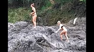 Extreme Girls Bikini Models In Africa Devil's Pools At Victoria Falls Beautiful Video. Zambia