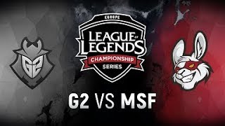 G2 vs. MSF  - Week 1 Day 1 | EU LCS Spring Split |  G2  vs. Misfits (2018)