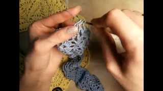 8 Как связать ажурный воротник, 8 ряд