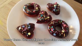 Eggless Chocolate donuts in Telugu with English sub