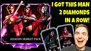 MK Mobile. HUGE Assassin Skarlet Pack Opening for Subs. Trying To Get My Viewers Assassin Skarlet.