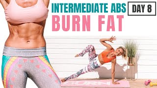 FLAT TUMMY IN 10 MINUTES - Intermediate ABS & CARDIO - DAY 8 SUMMER SERIES | Rebecca Louise