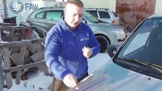 Самостоятельный ремонт скола на лобовом стекле