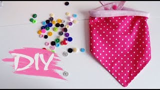 DIY BANDANA BIB \ КАК СШИТЬ ДВУХСТОРОННЮЮ  БАНДАНУ - СЛЮНЯВЧИК \ МАСТЕР КЛАСС