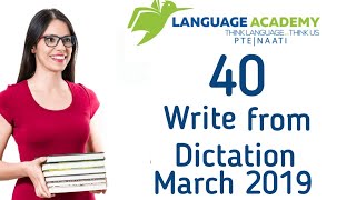 Most Repeated Write From Dictation March 2019 | Language Academy PTE | Practice with Answers |