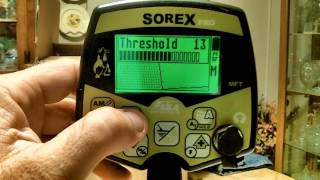 Aka Sorex Pro metal detector - Going through the menus
