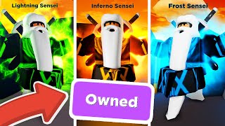 Getting EVERY ELEMENT and the BEST RANK in Roblox Ninja Legends!