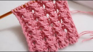 ШИКАРНЫЙ УЗОР СПИЦАМИ. АЖУРНЫЙ И ОБЪЕМНЫЙ. МАСТЕР КЛАСС ДЛЯ НАЧИНАЮЩИХ.