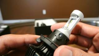 Auxbeam NF-B2 Series LED Headlight Bulbs Conversion Kit 50W 4000lm Unboxing