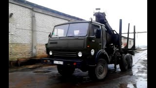 КамАЗ-4310 1986г.в как новый. Гидроманипулятор лесовоз. Обзор, тест драйв.KamAZ-4310 1986g.v as new