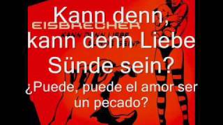 Eisbrecher - Kann denn Liebe Sünde sein? (Letras Alemán - Español)